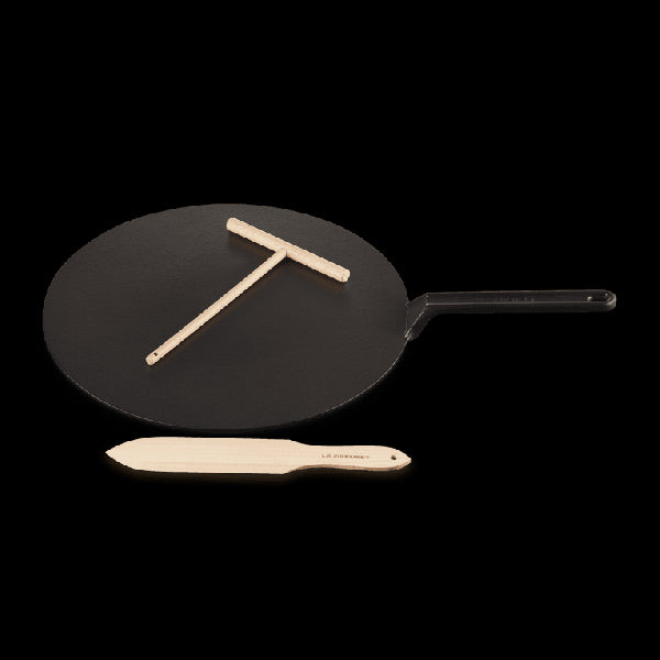 Grande Crêpière En Fonte Emaillée 32cm Noir