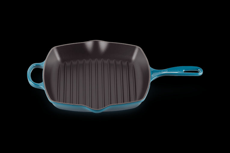 Skillet Carré En Fonte Emaillée 26cm Deep Teal