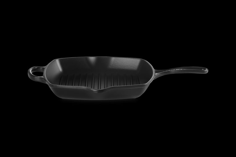 Skillet Carré En Fonte Emaillée 26cm Noir