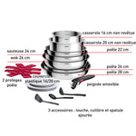 Batterie de Cuisine Ingenio Cook Eat 15P