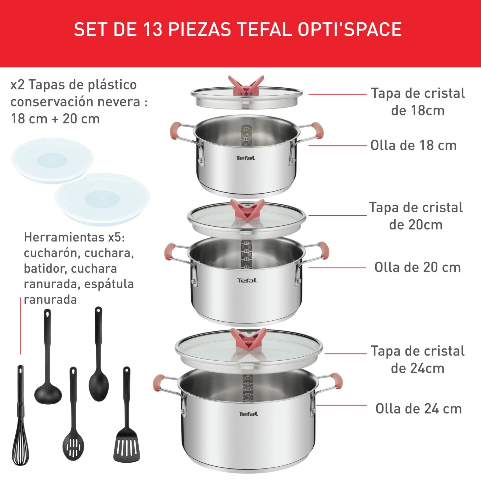 Batterie de Cuisine Tefal 13 Pièces