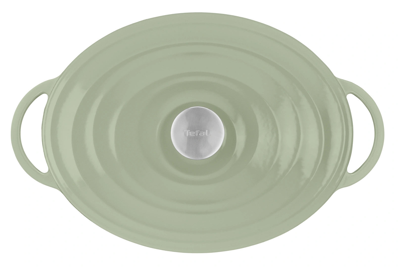 Faitout Ovale 34X26cm Fonte Lov - Vert