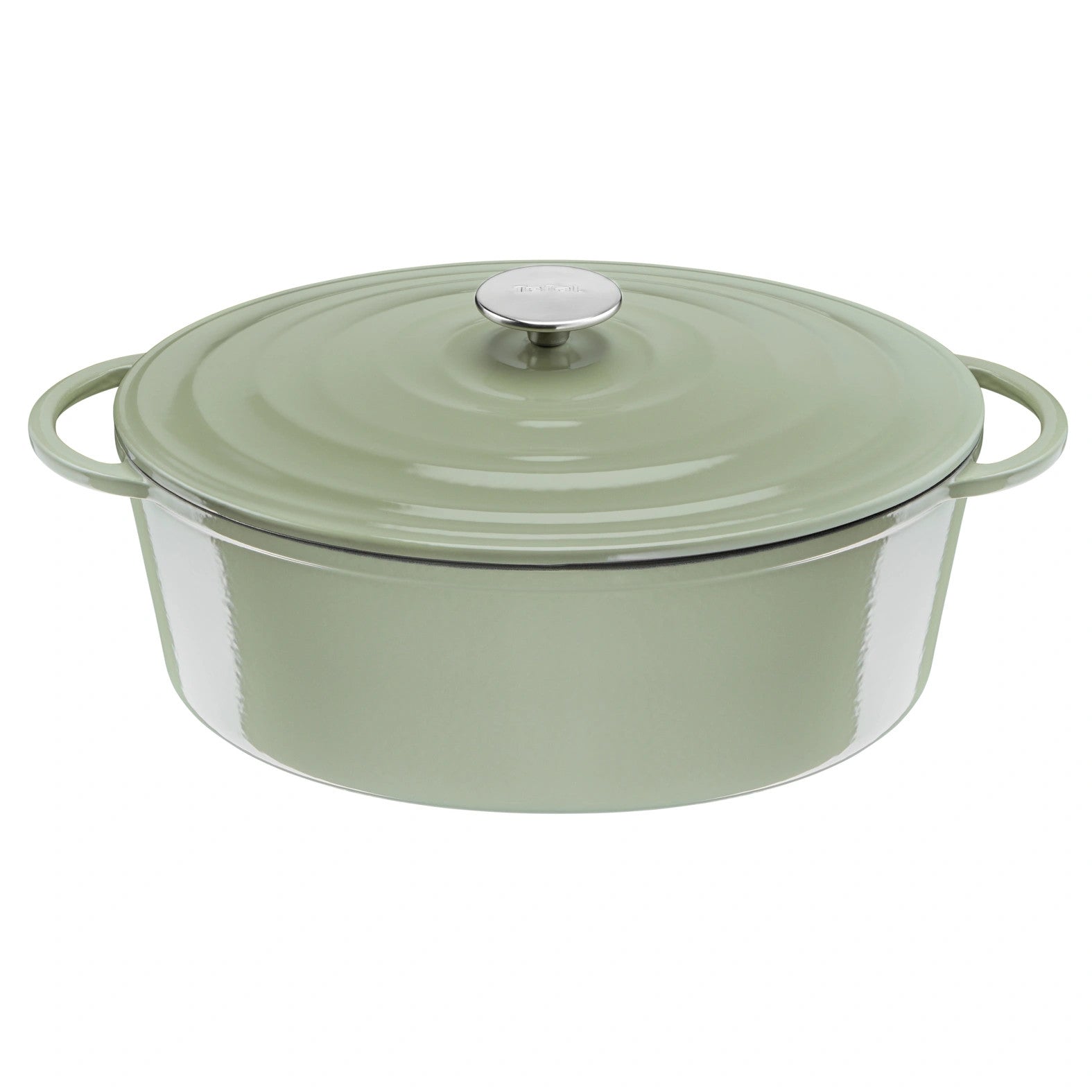 Faitout Ovale 34X26cm Fonte Lov - Vert