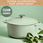 Faitout Ovale 34X26cm Fonte Lov - Vert