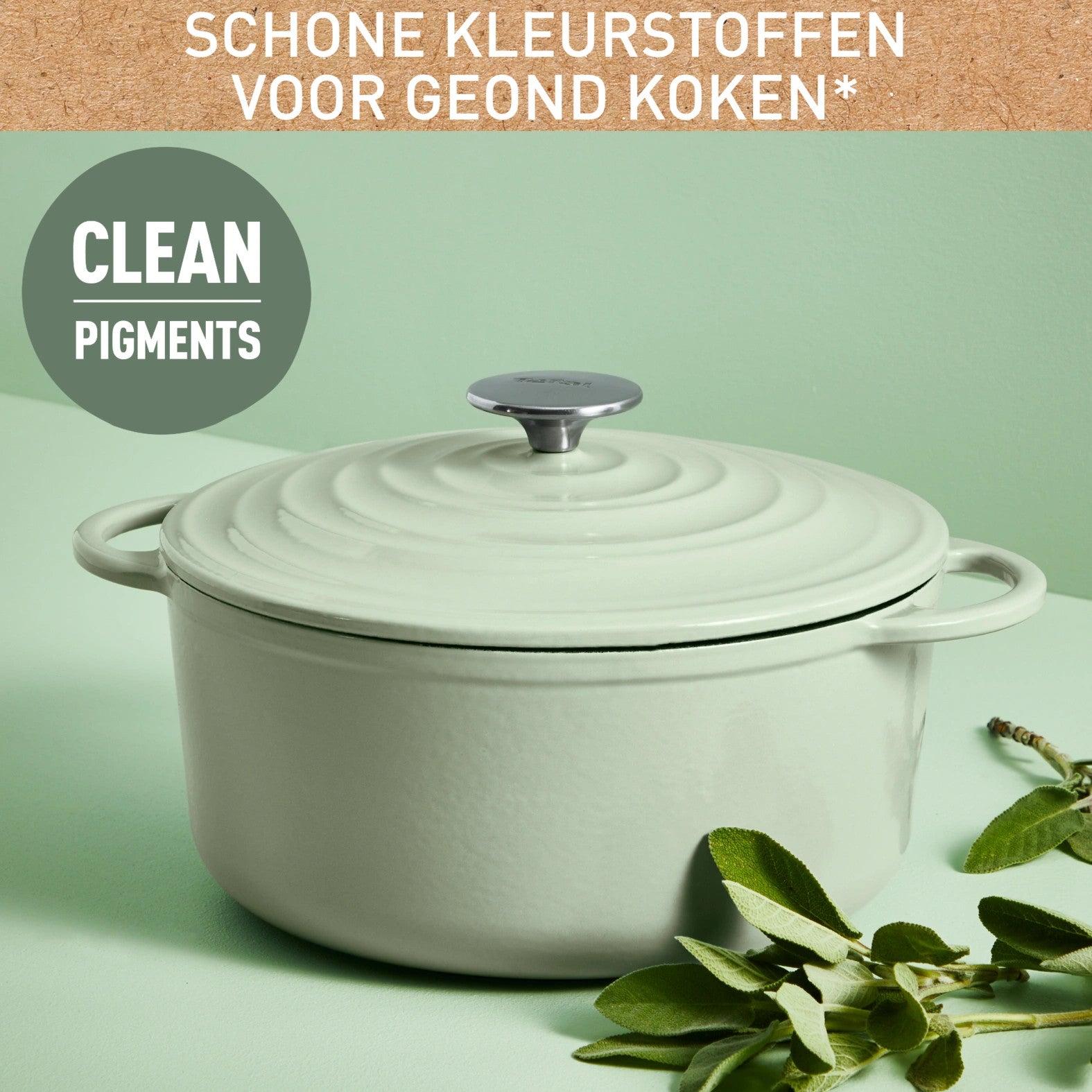 Faitout Ovale 34X26cm Fonte Lov - Vert