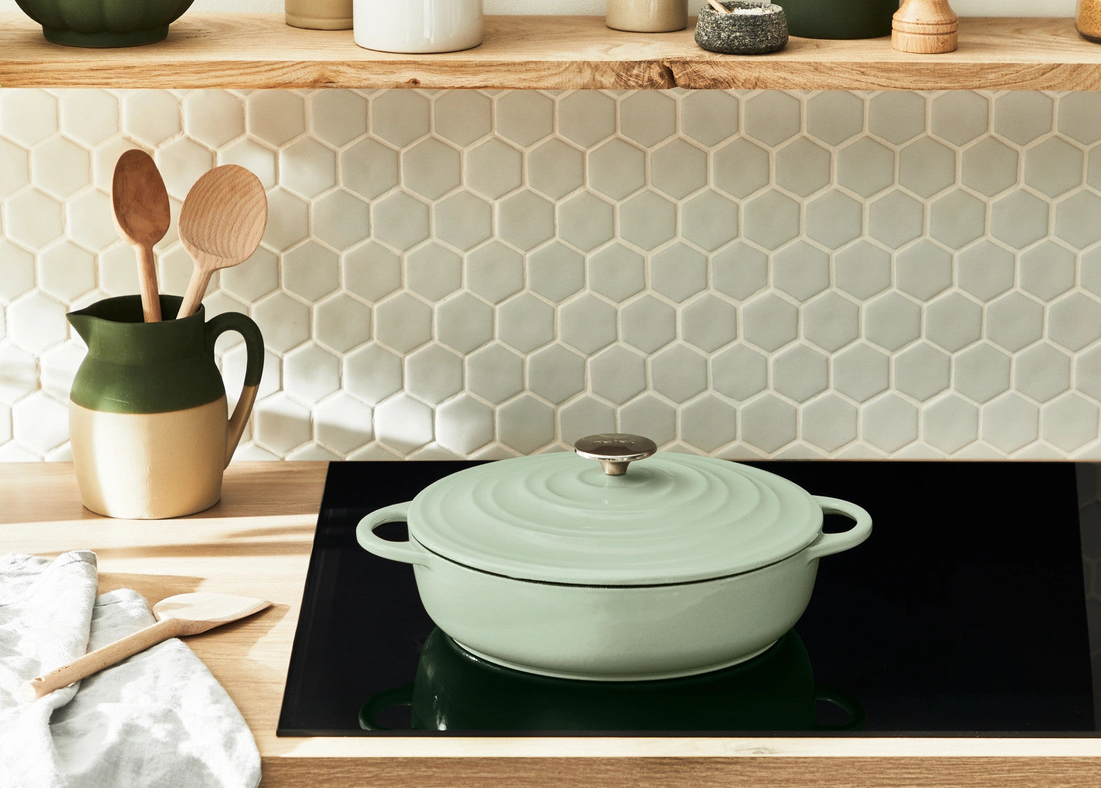 Faitout Peu Profond Fonte LOV Vert (28CM)