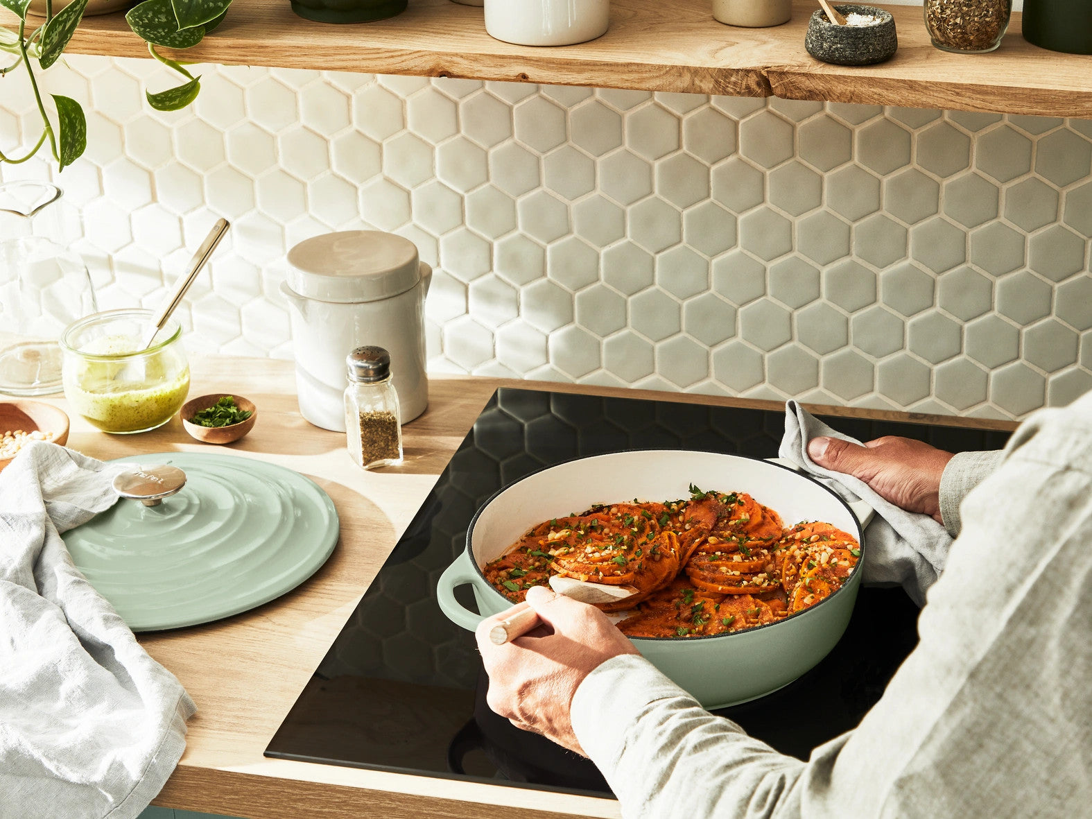 Faitout Peu Profond Fonte LOV Vert (28CM)