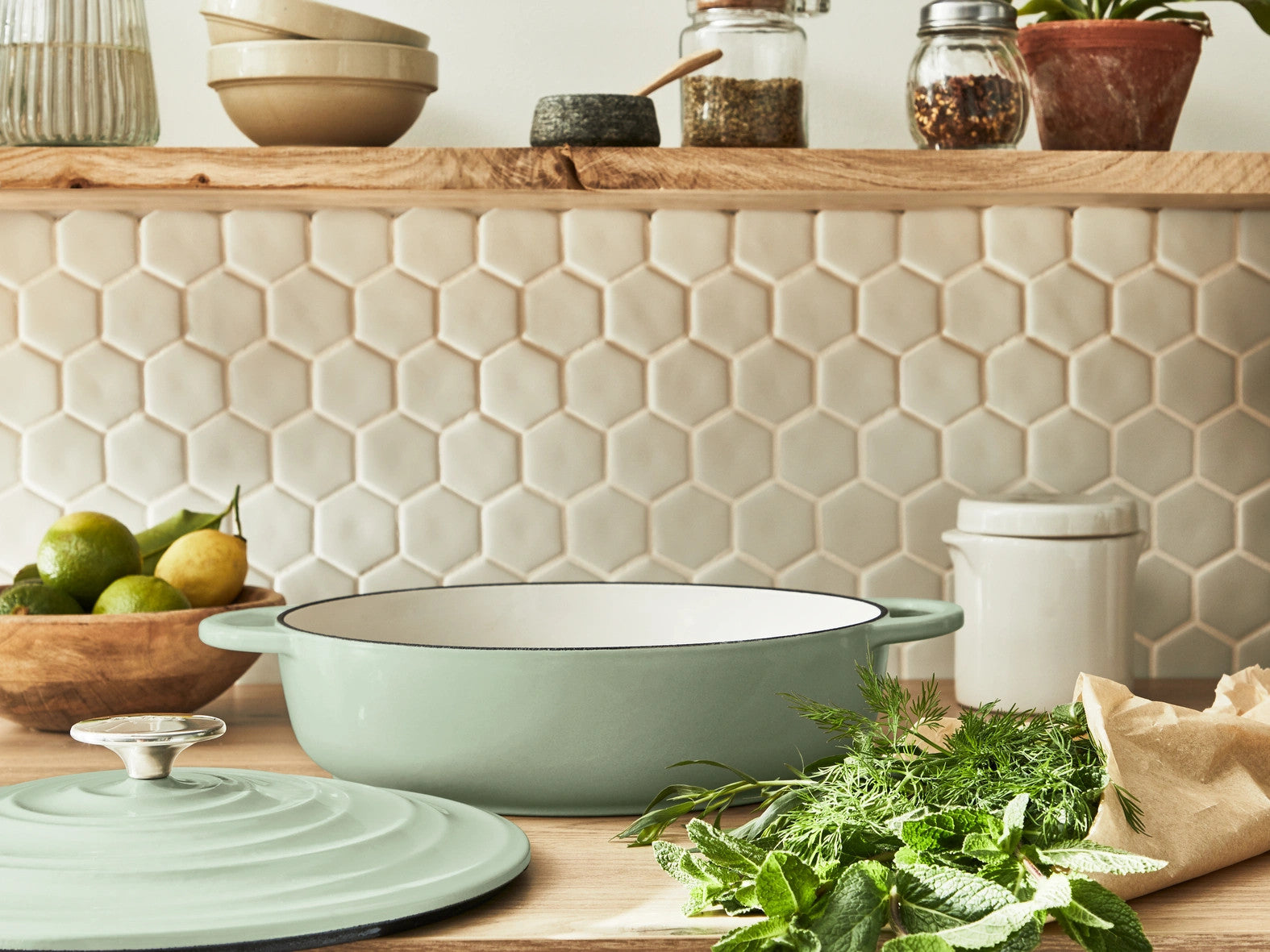 Faitout Peu Profond Fonte LOV Vert (28CM)