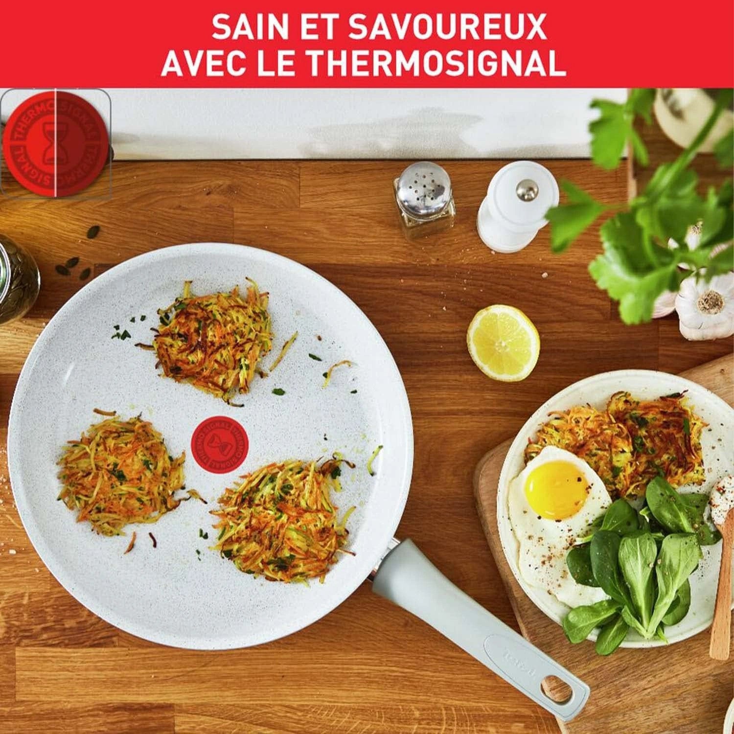 Poêle 24cm Natural Chef Ceramique Blanc