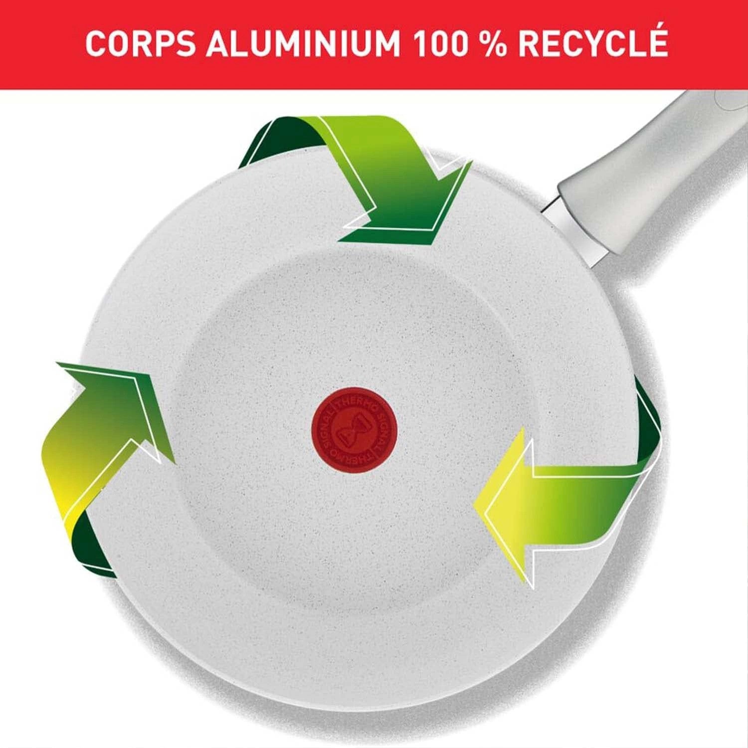 Poêle 24cm Natural Chef Ceramique Blanc