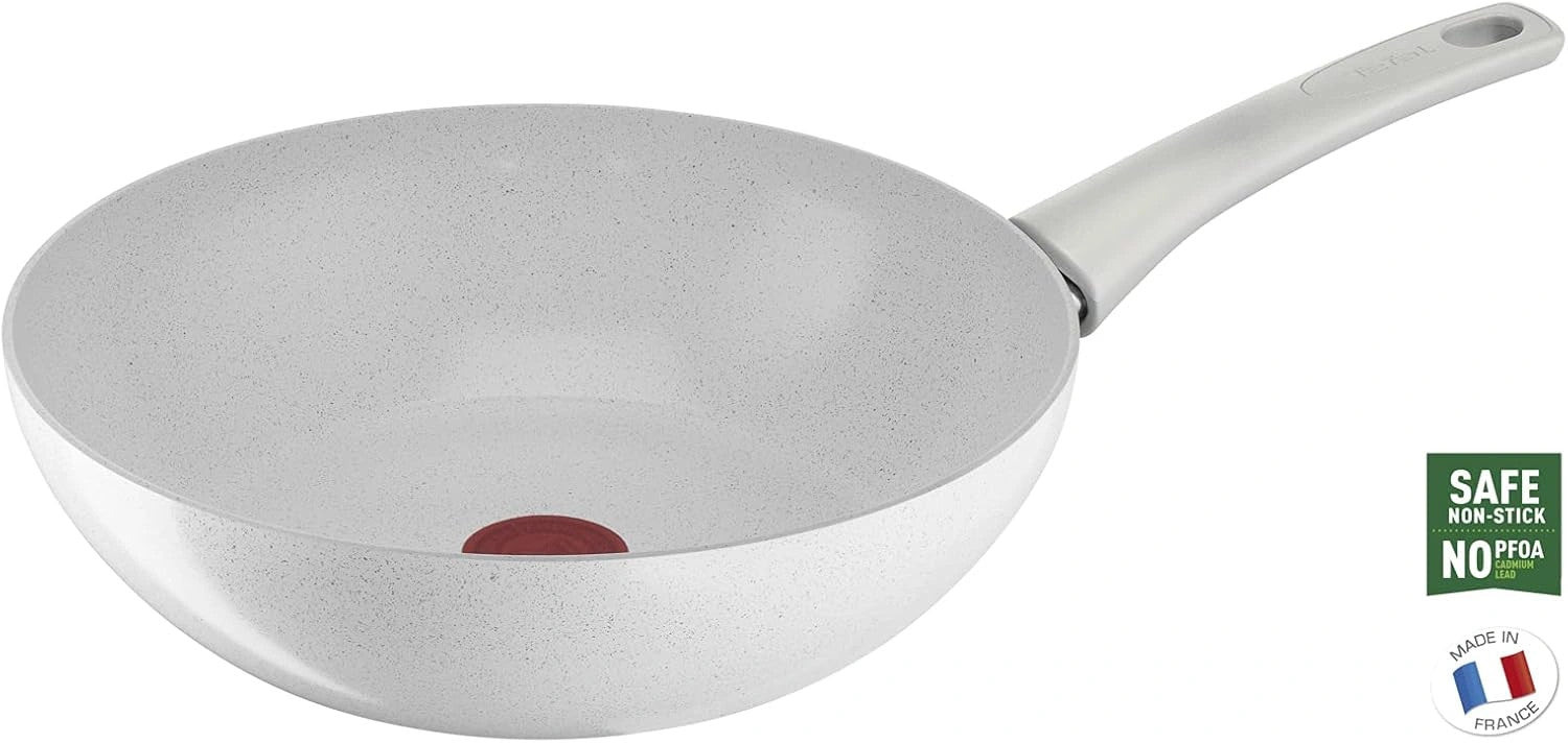 Wok 28cm Natural Chef Ceramique Blanc