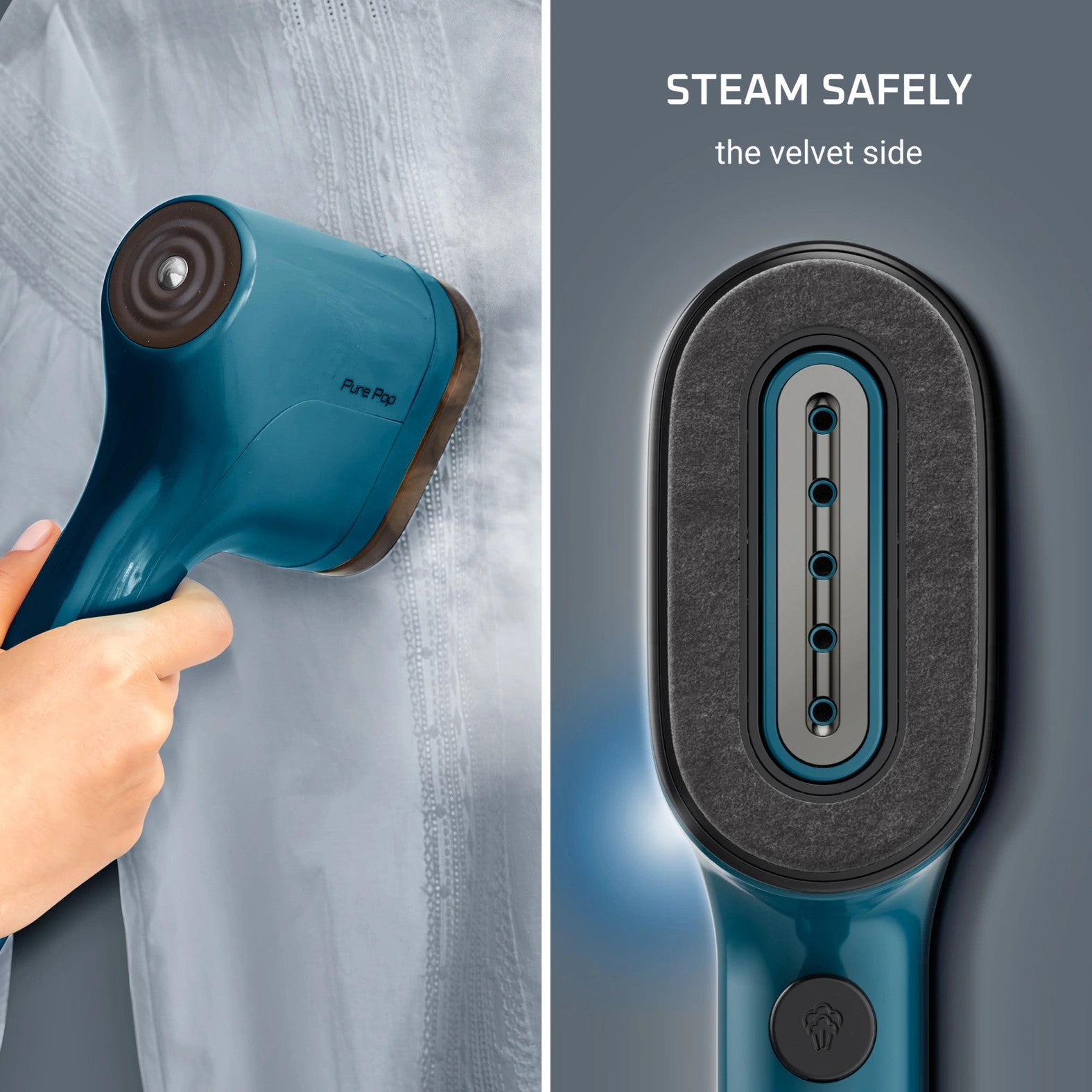 Défroisseur Vapeur à Main Rowenta Pure Pop Slim Bleu - 1300W