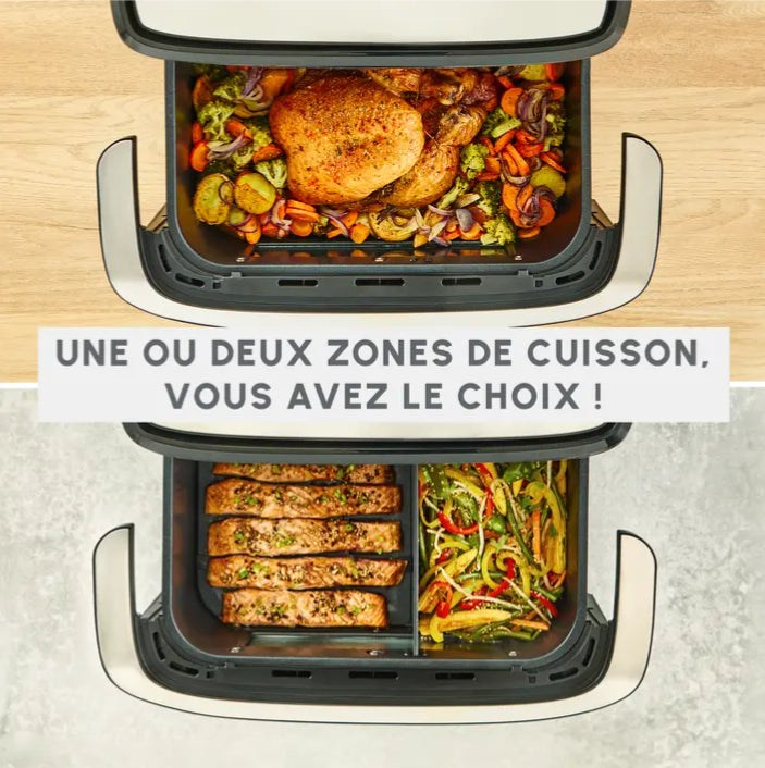 Dual Easy Air Fryer Flex - 7 programmes - 9L