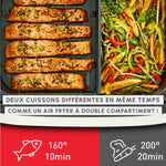 Dual Easy Air Fryer Flex - 7 programmes - 9L