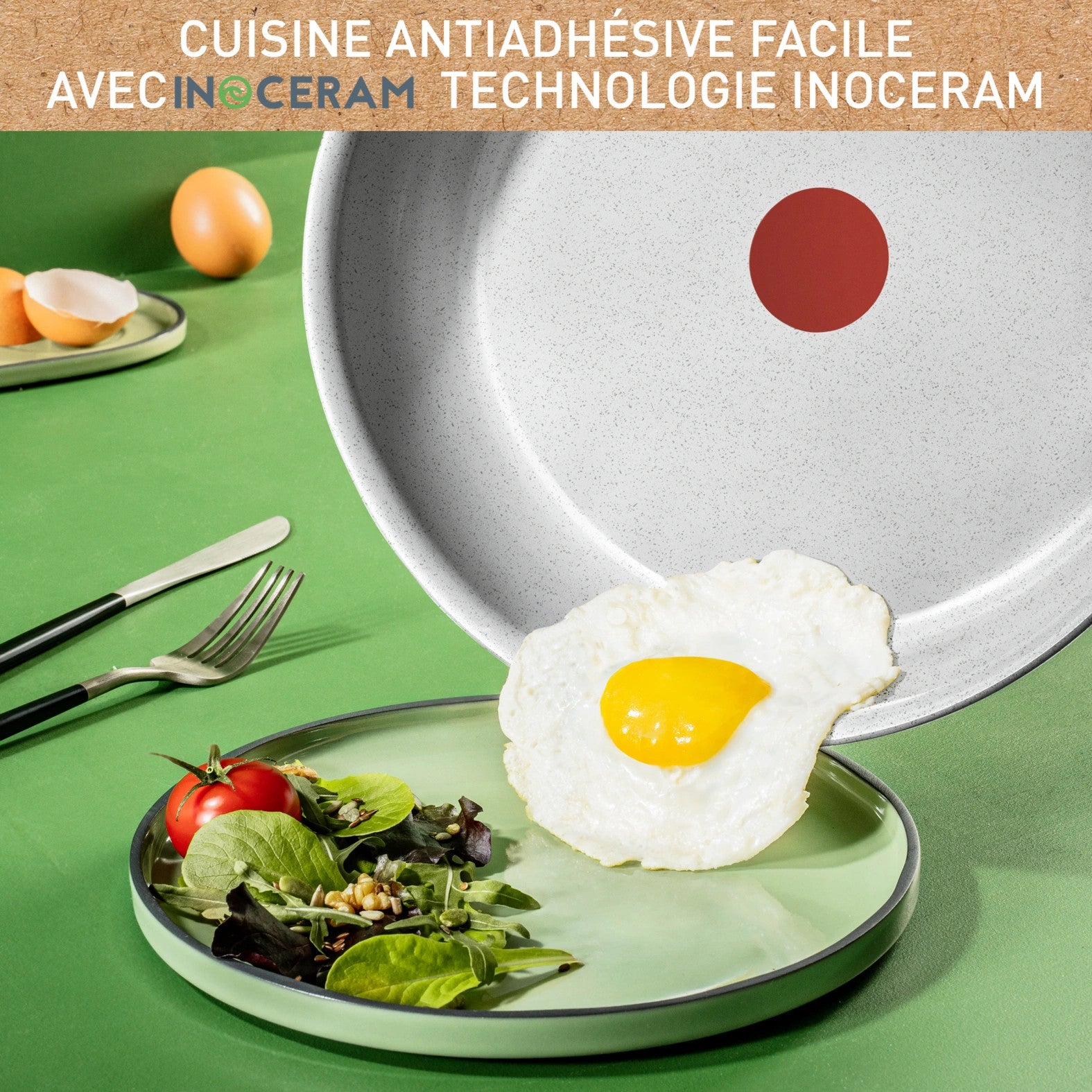 Poêle 20cmNatural Chef Ceramique Blanc