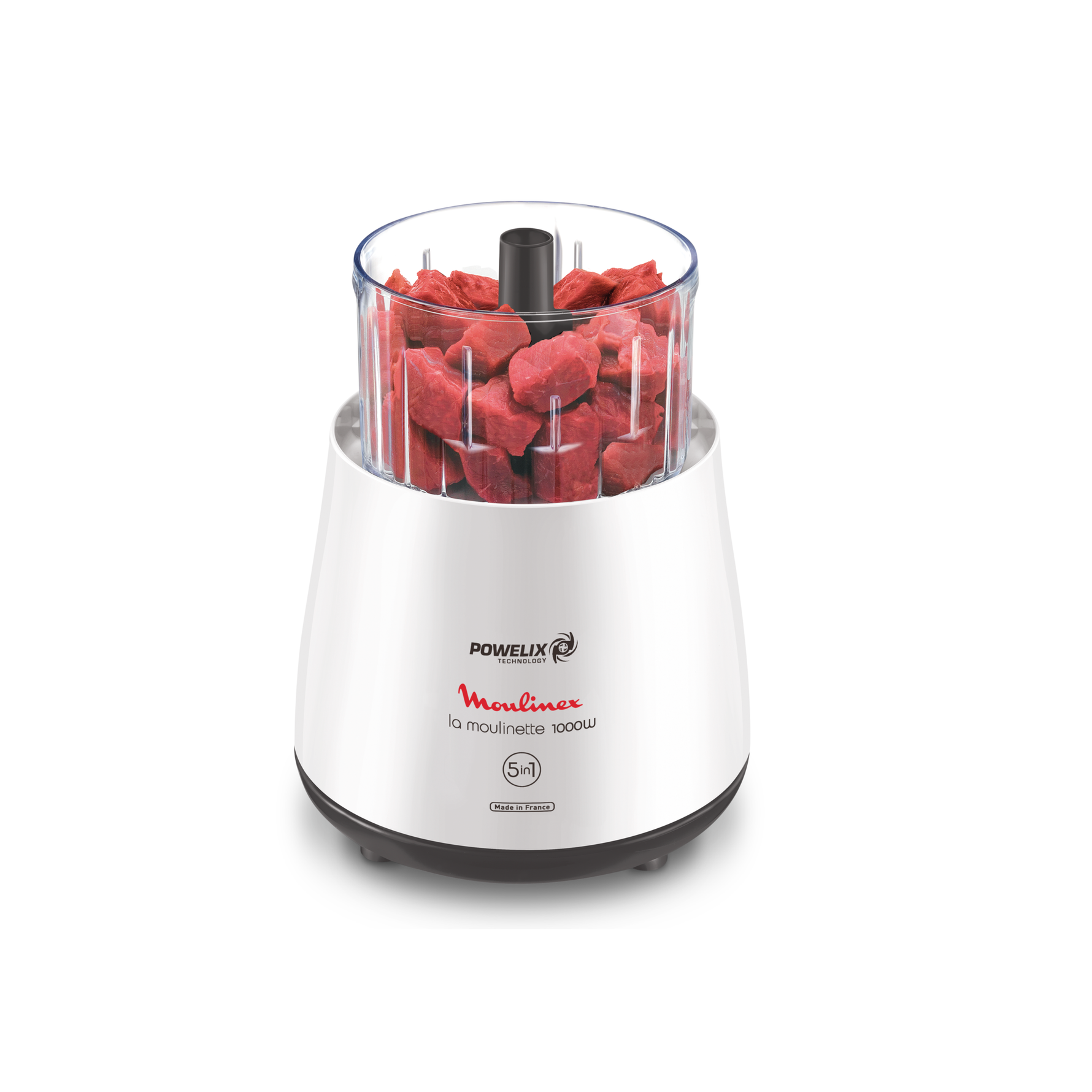 Moulinette Multifonction 1000W Avec Bol 1.5L Blanc