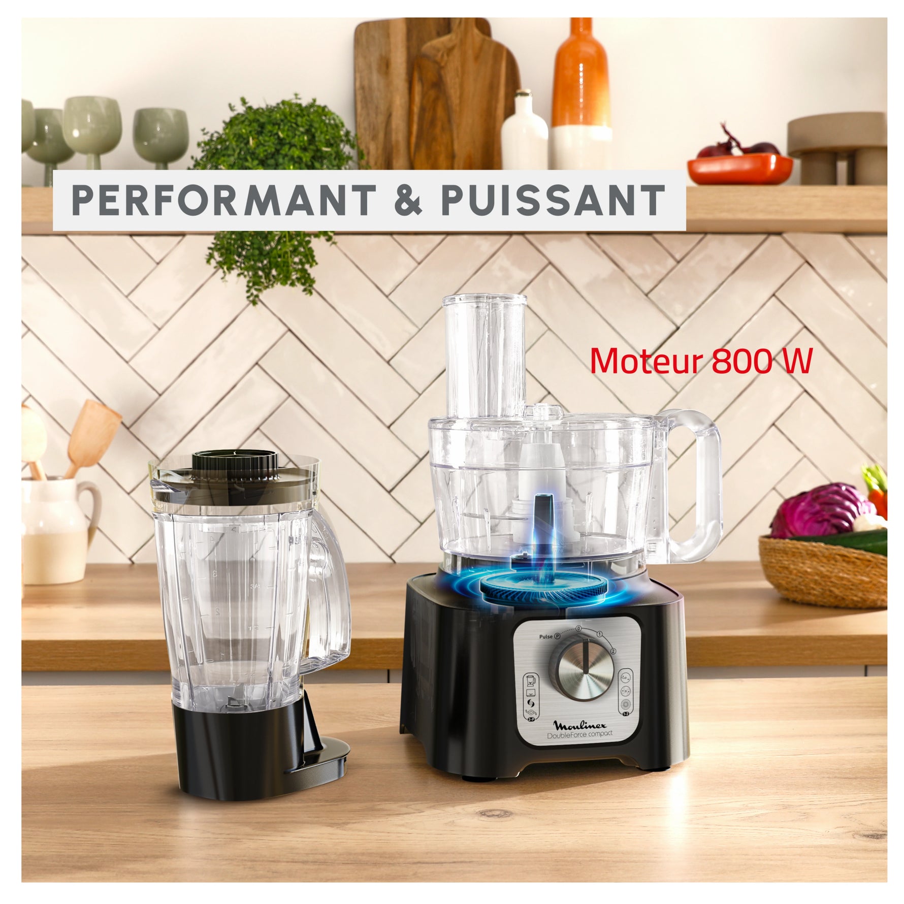 Robot Moulinex Double Force Cuisine Multifonction 800W