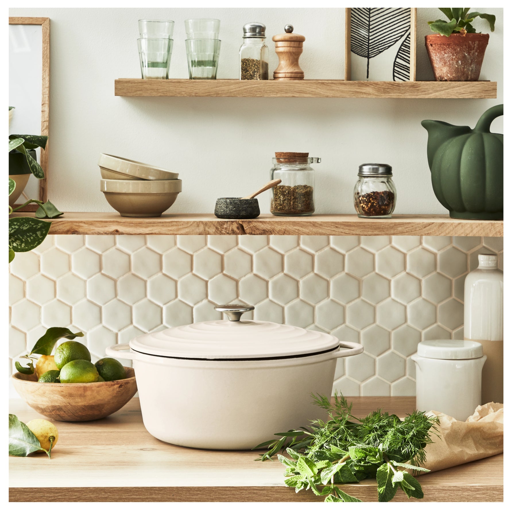 Faitout  Fonte Lov Beige 29cm