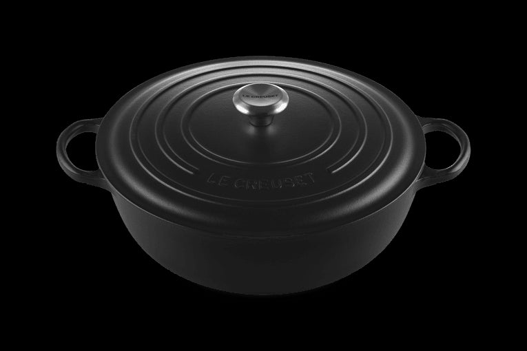 Marmite En Fonte Emaillée 32cm Noir Satin