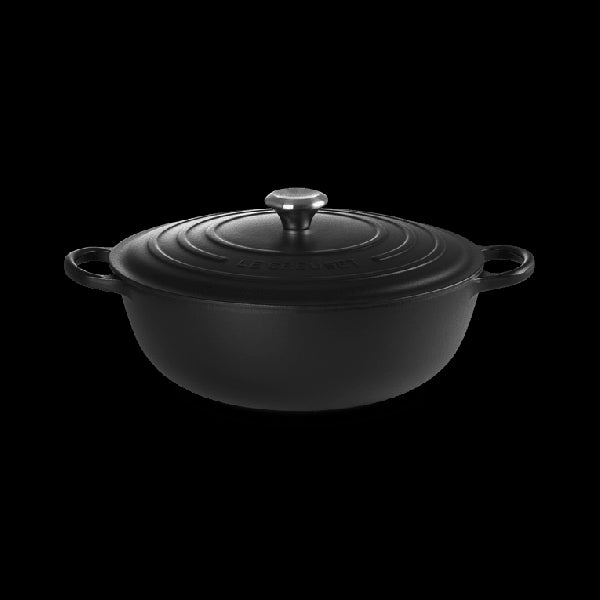 Marmite En Fonte Emaillée 32cm Noir Satin