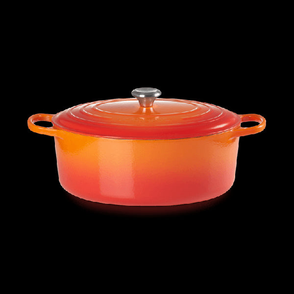 Cocotte Ovale En Fonte Emaillée 35cm Volcanique