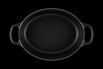 Cocotte Ovale en Fonte Émaillée avec Intérieur Noir 35cm Noir