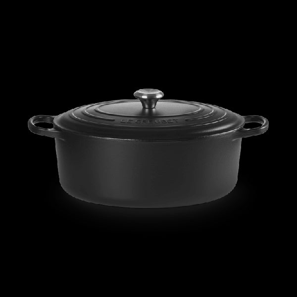 Cocotte Ovale en Fonte Émaillée avec Intérieur Noir 35cm Noir
